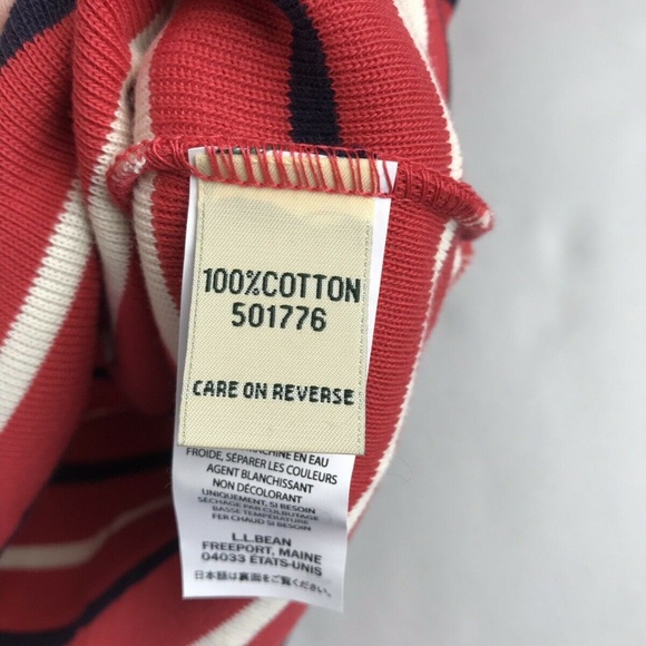 LL Bean French Sailors Shirt Striped Boat Neck XL - Picture 5 of 6